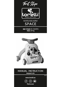 Manual de uso Lorelli Space Andador para bébé