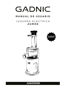 Manual de uso Gadnic JUGOS006 Licuadora