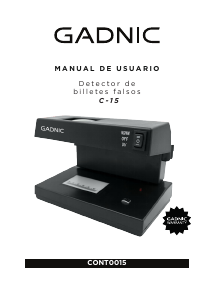 Manual de uso Gadnic CONT0015 Detector de dinero falso