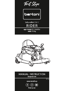 Használati útmutató Bertoni Rider 2in1 Bébikomp