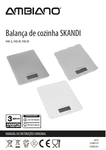 Manual Ambiano 948-G Skandi Balança de cozinha
