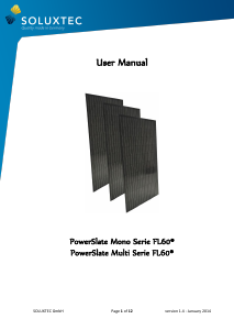 Manual Soluxtec PowerSlate Mono Serie FL60 Solar Module