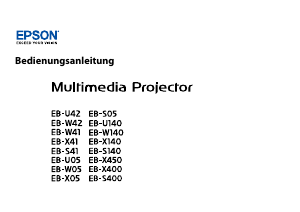 Bedienungsanleitung Epson EB-W42 Projektor