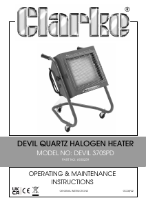 Manual Clarke Devil 370SPD Heater