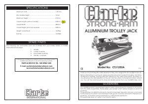 Manual Clarke CTJ 1250A Jack