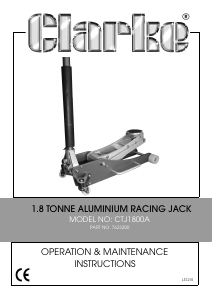 Manual Clarke CTJ 1800A Jack