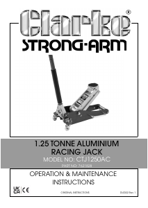 Manual Clarke CTJ 1250AC Jack