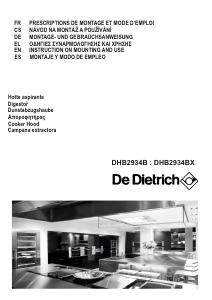 Handleiding De Dietrich DHB2934B Afzuigkap