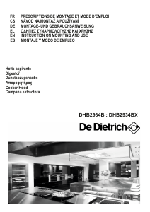 Handleiding De Dietrich DHB2934BX Afzuigkap