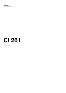 Manual Gaggenau CI261115 Hob
