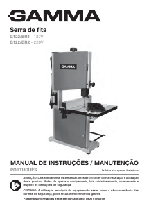 Manual Gamma G122/BR1 Serra de fita