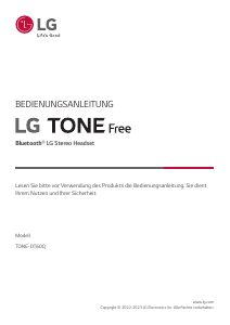 Bedienungsanleitung LG TONE-DT60Q Kopfhörer