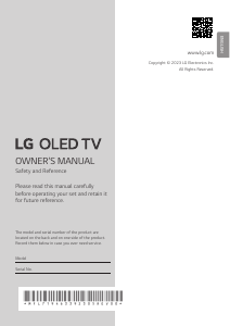 Manual LG OLED83M39LA OLED Television