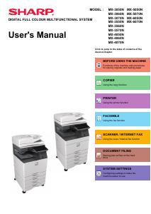 Manual Sharp MX-5050N Multifunctional Printer
