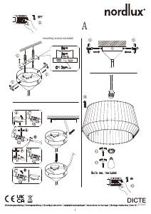 Bruksanvisning Nordlux Dicte 53 Lampe