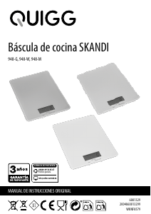 Manual de uso Quigg 948-G Skandi Báscula de cocina