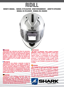 Mode d’emploi Shark Ridill Casque de moto