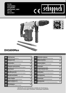 Instrukcja Scheppach DH1600MAX Młot udarowy