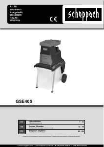 Manual Scheppach GSE40S Garden Shredder
