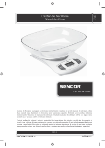 Manual Sencor SKS 4000 Cântar de bucătărie