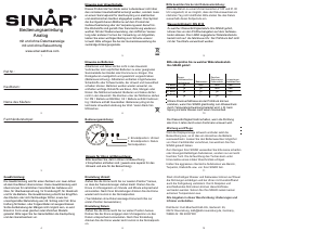 Bedienungsanleitung Sinar XB-23-2 Armbanduhr