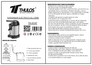 Manual de uso Thulos TH-EX47 Exprimidor de cítricos