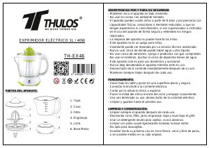 Manual de uso Thulos TH-EX46 Exprimidor de cítricos