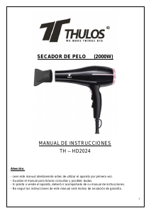 Manual de uso Thulos TH-HD2024 Secador de pelo