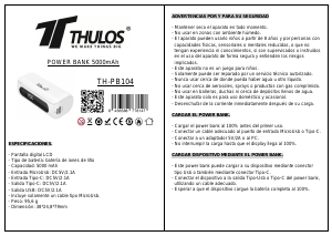 Handleiding Thulos MB-PB104 Mobiele oplader