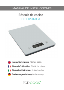 Manual de uso Topcook Electronica Báscula de cocina