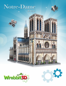 Käyttöohje Wrebbit Notre Dame de Paris 3D-palapeli