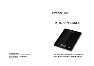 Manual de uso SimpleTaste 700US-0003 Báscula de cocina