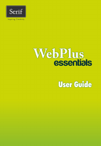 Manual Serif WebPlus Essentials