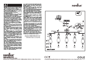 Manual Nordlux Cole 5-Spot Candeeiro