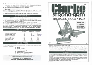 Manual Clarke CTJ 3000QLG Jack