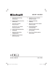 Manuale Einhell GE-GP 1145 ECO Pompa da giardino