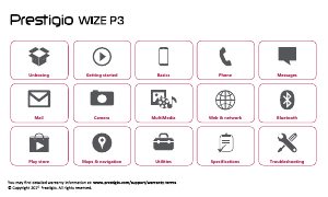 Handleiding Prestigio Wize P3 Mobiele telefoon