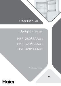 Manual de uso Haier H3F-320WSAAU1(UK Congelador