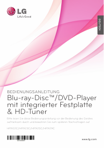 Bedienungsanleitung LG HR923C Blu-ray player