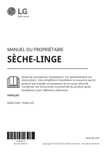 Mode d’emploi LG RH8D14ST Sèche-linge