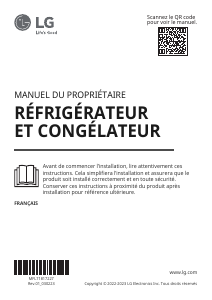 Mode d’emploi LG GTB332PZGE Réfrigérateur combiné
