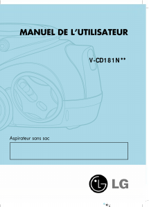 Mode d’emploi LG V-CD181NTB Aspirateur