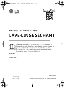 Mode d’emploi LG F964V50WRS Lave-linge séchant