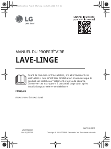 Mode d’emploi LG F82AV33WHS Lave-linge