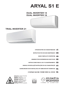 Bedienungsanleitung Olimpia Splendid Aryal S1 E Dual Inverter 14 Klimagerät