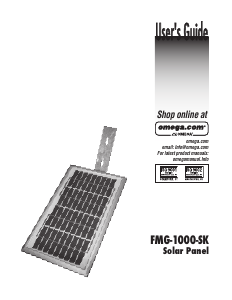 Handleiding Omega FMG-1000-SK Zonnepaneel