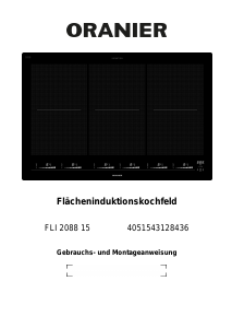 Bedienungsanleitung Oranier FLI 2088 15 Kochfeld