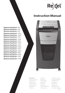 Manual Rexel Optimum AutoFeed+ 50X Paper Shredder