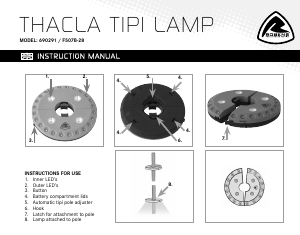 Mode d’emploi Robens Thacla Tipi Lampe