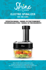 Manual Shine Kitchen Co SES-100-A Spiralizer